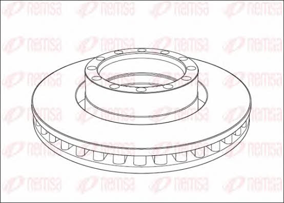 Remsa NCA1015.20 Front brake disc ventilated NCA101520: Buy near me at 2407.PL in Poland at an Affordable price!