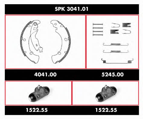 Remsa SPK 3041.01 Колодки гальмівні барабанні, комплект SPK304101: Приваблива ціна - Купити у Польщі на 2407.PL!