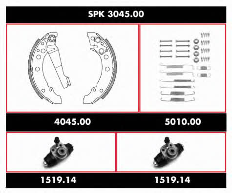  SPK 3045.00 Колодки тормозные барабанные, комплект SPK304500: Отличная цена - Купить в Польше на 2407.PL!