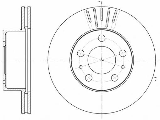 Remsa 6409.10 Front brake disc ventilated 640910: Buy near me in Poland at 2407.PL - Good price!