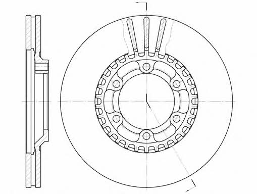 Remsa 6446.10 Front brake disc ventilated 644610: Buy near me in Poland at 2407.PL - Good price!