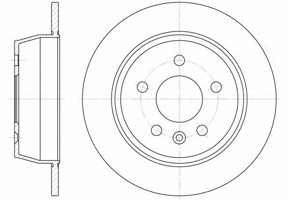 Remsa 6471.00 Rear brake disc, non-ventilated 647100: Buy near me in Poland at 2407.PL - Good price!