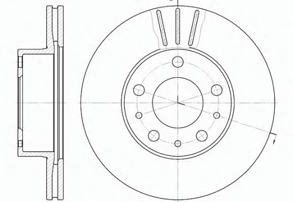 Remsa 6476.10 Front brake disc ventilated 647610: Buy near me in Poland at 2407.PL - Good price!