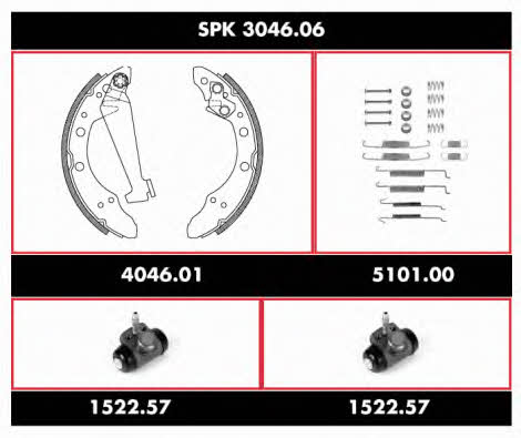  SPK 3046.06 Szczęki hamulcowe, zestaw SPK304606: Dobra cena w Polsce na 2407.PL - Kup Teraz!