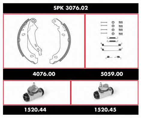  SPK 3076.02 Brake shoe set SPK307602: Buy near me in Poland at 2407.PL - Good price!