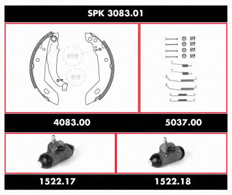 Remsa SPK 3083.01 Колодки тормозные барабанные, комплект SPK308301: Отличная цена - Купить в Польше на 2407.PL!