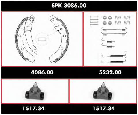 Remsa SPK 3086.00 Колодки тормозные барабанные, комплект SPK308600: Отличная цена - Купить в Польше на 2407.PL!