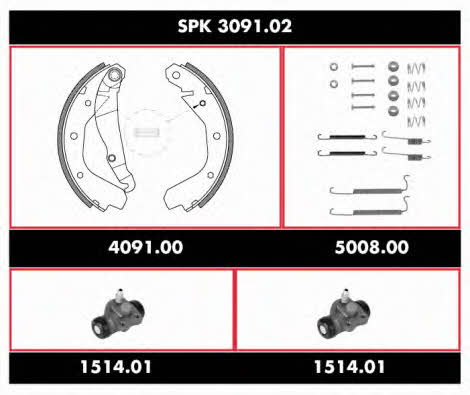  SPK 3091.02 Колодки тормозные барабанные, комплект SPK309102: Отличная цена - Купить в Польше на 2407.PL!