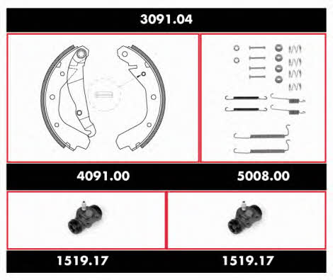 Remsa SPK 3091.04 Brake shoe set SPK309104: Buy near me in Poland at 2407.PL - Good price!