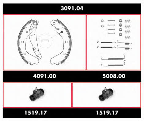  SPK 3091.04 Колодки тормозные барабанные, комплект SPK309104: Отличная цена - Купить в Польше на 2407.PL!