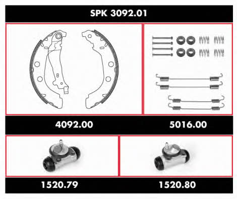 Remsa SPK 3092.01 Колодки тормозные барабанные, комплект SPK309201: Отличная цена - Купить в Польше на 2407.PL!