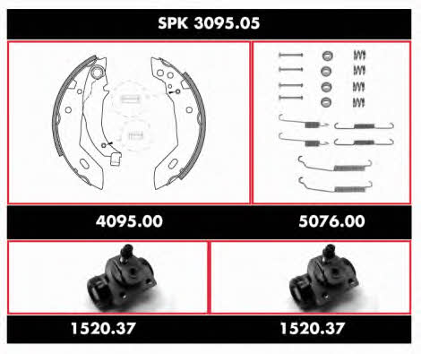 Remsa SPK 3095.05 Колодки гальмівні барабанні, комплект SPK309505: Приваблива ціна - Купити у Польщі на 2407.PL!