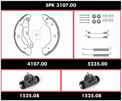 Remsa SPK 3107.00 Колодки тормозные барабанные, комплект SPK310700: Отличная цена - Купить в Польше на 2407.PL!