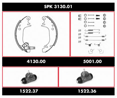 Remsa SPK 3130.01 Колодки гальмівні барабанні, комплект SPK313001: Приваблива ціна - Купити у Польщі на 2407.PL!