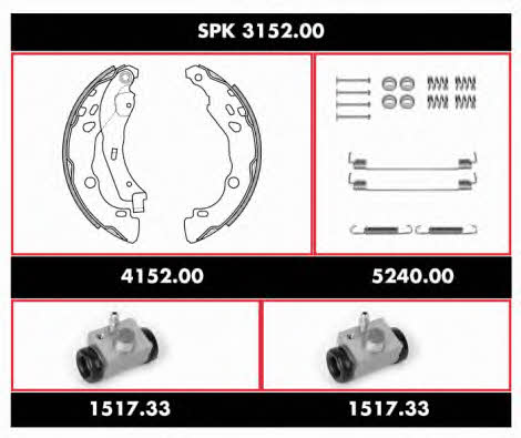  SPK 3152.00 Колодки тормозные барабанные, комплект SPK315200: Отличная цена - Купить в Польше на 2407.PL!