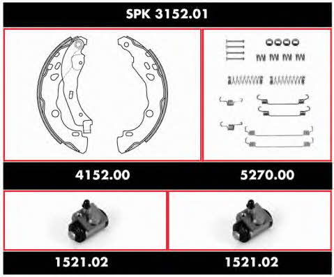  SPK 3152.01 Колодки тормозные барабанные, комплект SPK315201: Отличная цена - Купить в Польше на 2407.PL!