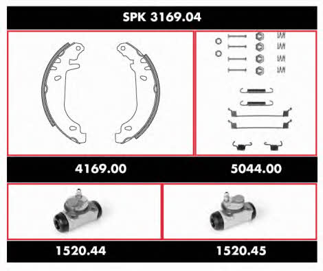  SPK 3169.04 Brake shoe set SPK316904: Buy near me in Poland at 2407.PL - Good price!