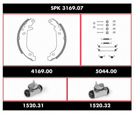  SPK 3169.07 Brake shoe set SPK316907: Buy near me in Poland at 2407.PL - Good price!