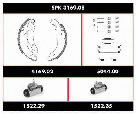  SPK 3169.08 Brake shoe set SPK316908: Buy near me in Poland at 2407.PL - Good price!
