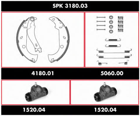 Remsa SPK 3180.03 Brake shoe set SPK318003: Buy near me in Poland at 2407.PL - Good price!