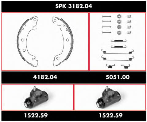 Remsa SPK 3182.04 Колодки тормозные барабанные, комплект SPK318204: Отличная цена - Купить в Польше на 2407.PL!