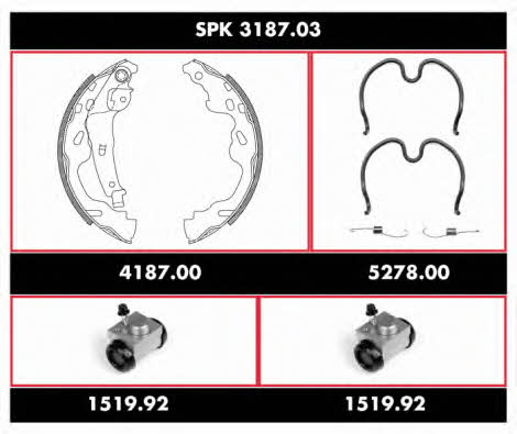 Remsa SPK 3187.03 Колодки тормозные барабанные, комплект SPK318703: Отличная цена - Купить в Польше на 2407.PL!