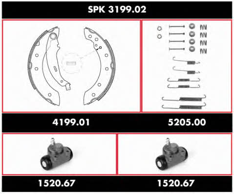 Remsa SPK 3199.02 Колодки гальмівні барабанні, комплект SPK319902: Приваблива ціна - Купити у Польщі на 2407.PL!