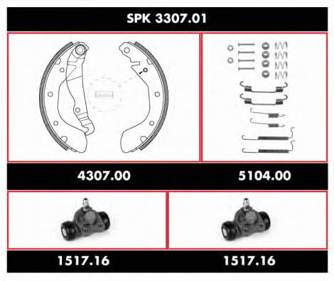 Remsa SPK 3307.01 Колодки тормозные барабанные, комплект SPK330701: Отличная цена - Купить в Польше на 2407.PL!