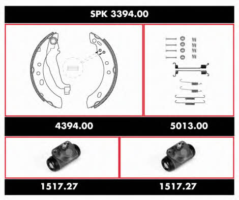  SPK 3394.00 Колодки тормозные барабанные, комплект SPK339400: Отличная цена - Купить в Польше на 2407.PL!