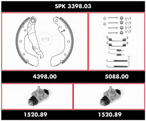  SPK 3398.03 Колодки тормозные барабанные, комплект SPK339803: Отличная цена - Купить в Польше на 2407.PL!