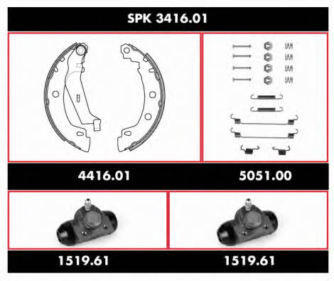 Remsa SPK 3416.01 Brake shoe set SPK341601: Buy near me in Poland at 2407.PL - Good price!