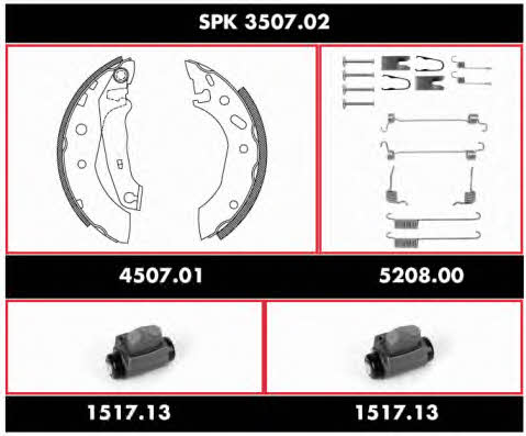  SPK 3507.02 Bremsbackensatz SPK350702: Kaufen Sie zu einem guten Preis in Polen bei 2407.PL!