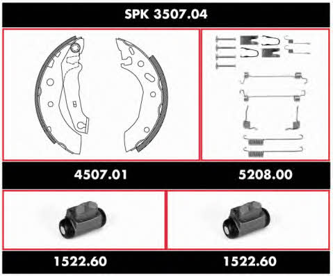 Remsa SPK 3507.04 Колодки гальмівні барабанні, комплект SPK350704: Приваблива ціна - Купити у Польщі на 2407.PL!