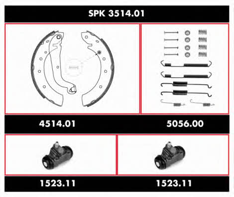 Remsa SPK 3514.01 Szczęki hamulcowe, zestaw SPK351401: Atrakcyjna cena w Polsce na 2407.PL - Zamów teraz!