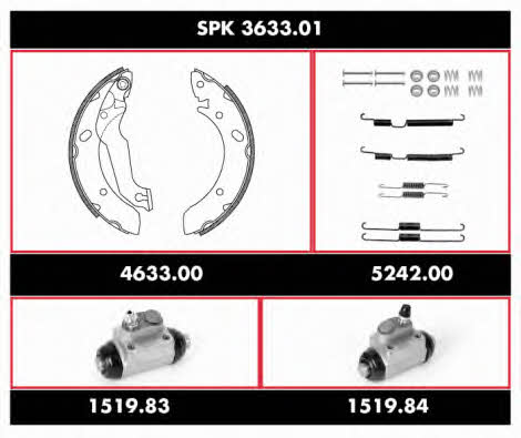  SPK 3633.01 Brake shoe set SPK363301: Buy near me in Poland at 2407.PL - Good price!