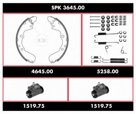  SPK 3645.00 Brake shoe set SPK364500: Buy near me in Poland at 2407.PL - Good price!