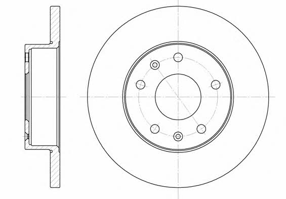 Remsa 6721.00 Unventilated front brake disc 672100: Buy near me in Poland at 2407.PL - Good price!