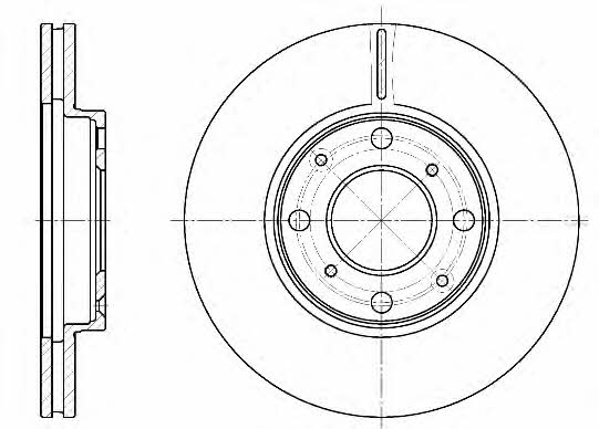 Remsa 6844.10 Front brake disc ventilated 684410: Buy near me in Poland at 2407.PL - Good price!