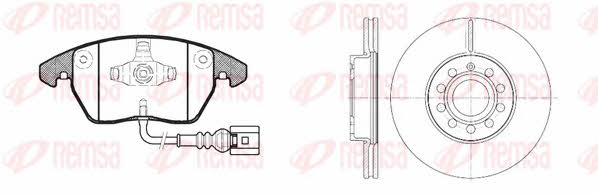 Remsa 81030.00 Диски тормозные с колодками передние вентилируемые, комплект 8103000: Отличная цена - Купить в Польше на 2407.PL!