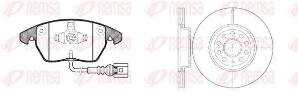 Remsa 81030.02 Диски тормозные с колодками передние вентилируемые, комплект 8103002: Отличная цена - Купить в Польше на 2407.PL!