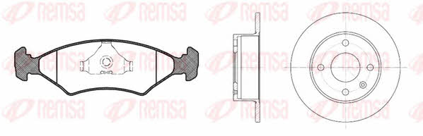 Remsa 8119.00 Bremsscheiben mit Belägen vorne unbelüftet, Satz 811900: Kaufen Sie zu einem guten Preis in Polen bei 2407.PL!