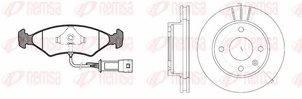 Remsa 8119.03 Front ventilated brake discs with pads, set 811903: Buy near me in Poland at 2407.PL - Good price!