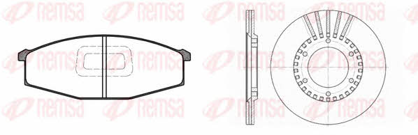 Remsa 8129.00 Диски гальмівні з колодками передні вентильовані, комплект 812900: Приваблива ціна - Купити у Польщі на 2407.PL!