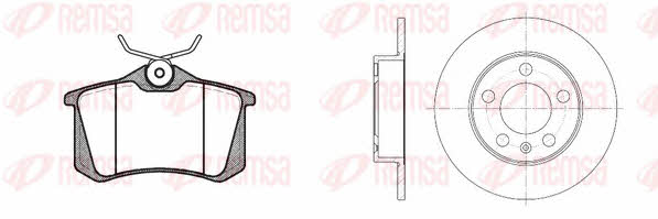 Remsa 8263.01 Диски тормозные с колодками задние невентилируемые, комплект 826301: Купить в Польше - Отличная цена на 2407.PL!