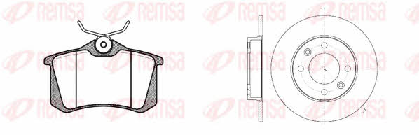 Remsa 8263.03 Диски тормозные с колодками задние невентилируемые, комплект 826303: Купить в Польше - Отличная цена на 2407.PL!