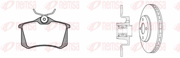 Remsa 8263.27 Диски тормозные с колодками задние невентилируемые, комплект 826327: Купить в Польше - Отличная цена на 2407.PL!