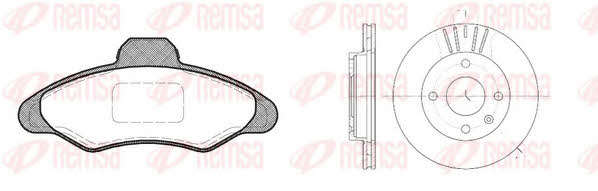 Remsa 8331.00 Front ventilated brake discs with pads, set 833100: Buy near me at 2407.PL in Poland at an Affordable price!