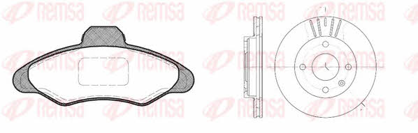 Remsa 8331.00 Диски гальмівні з колодками передні вентильовані, комплект 833100: Приваблива ціна - Купити у Польщі на 2407.PL!