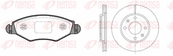 Remsa 8643.03 Front ventilated brake discs with pads, set 864303: Buy near me in Poland at 2407.PL - Good price!