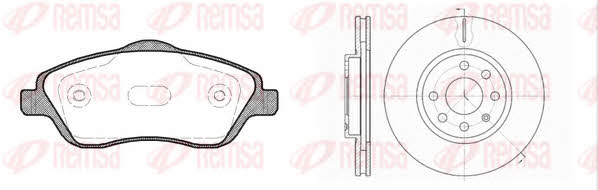 Remsa 8774.03 Front ventilated brake discs with pads, set 877403: Buy near me at 2407.PL in Poland at an Affordable price!